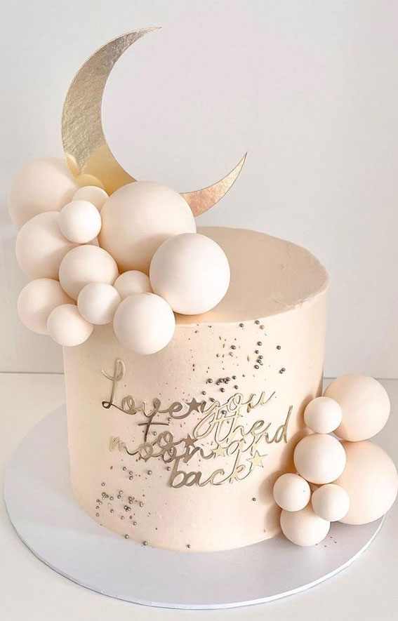 70 Cake Ideas for Birthday & Any Celebration : Love You To The Moon And Back