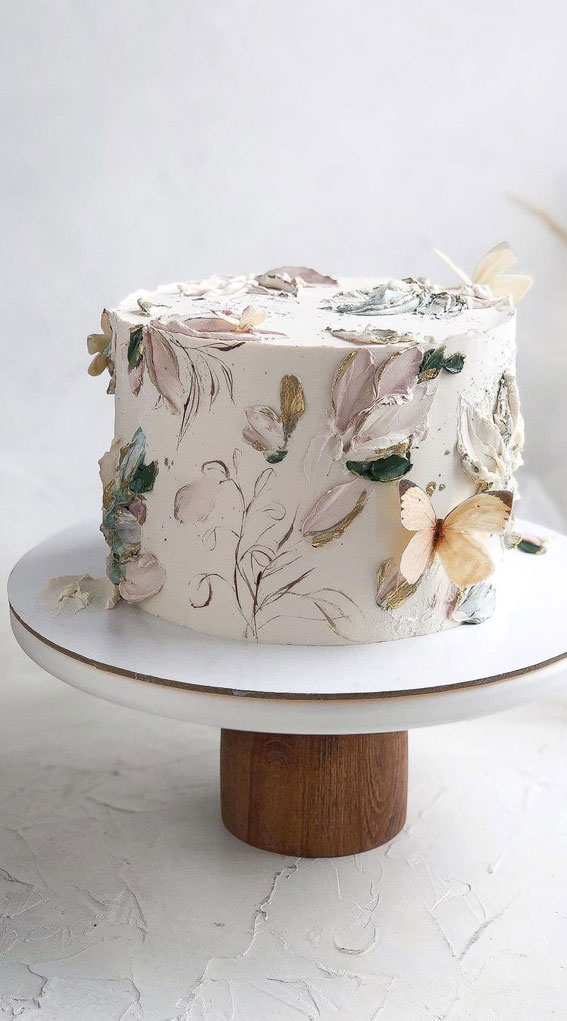 70 Cake Ideas for Birthday & Any Celebration : Pastel Floral Buttercream Cake