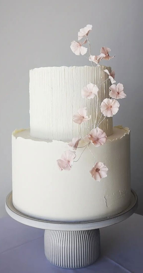 70 Cake Ideas for Birthday & Any Celebration : Two-Tier White Cake
