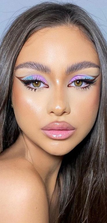 58 Stunning Makeup Ideas For Every Occasion Rainbow Combo