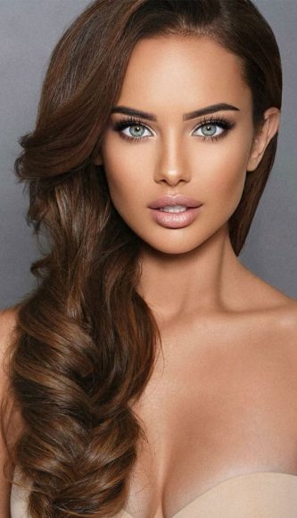 58 Stunning Makeup Ideas For Every Occasion Blue Eyes Shimmery Nude Mauve Lips