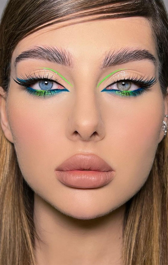 peacock eye makeup