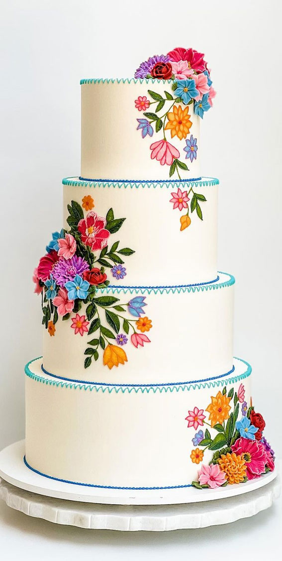 Stunning Homemade Mexican Embroidery Cake Design | Homemade birthday cakes, Mexican  cake, Birthday cake decorating
