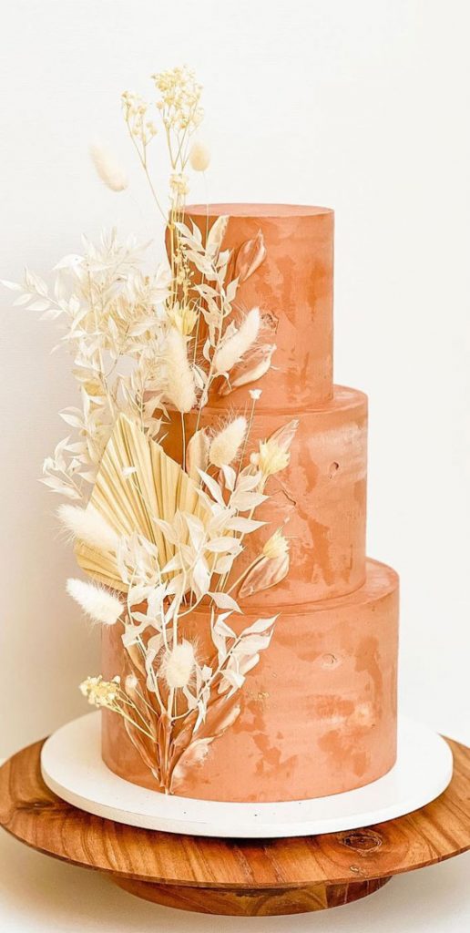 50 Beautiful Wedding Cakes In 2022 Rust Terracotta Wedding Cake 