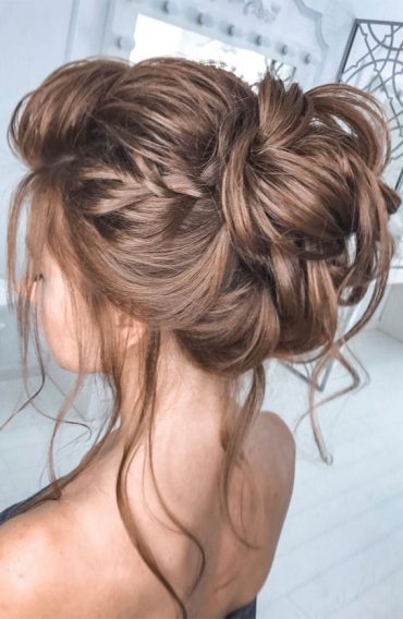 59 Gorgeous Wedding Hairstyles In 2022 Loose Braided Messy Updo 8002