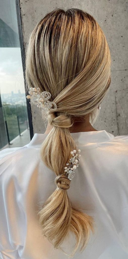 59 Gorgeous Wedding Hairstyles In 2022 : Glam Bubble Ponytail