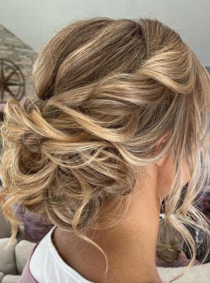 59 Gorgeous Wedding Hairstyles In 2022 Messy Texture Twists And Low Bun 9057