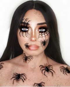 40+ Spooky Halloween Makeup Ideas : Scary Spider Makeup