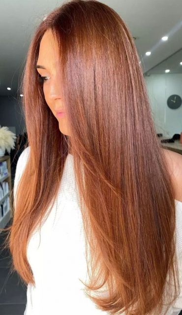 40 Copper Hair Color Ideas That're Perfect For Fall : Rich Vibrant Coppers