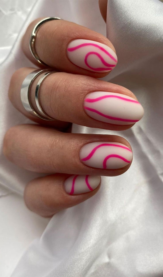 hot pink swirl design