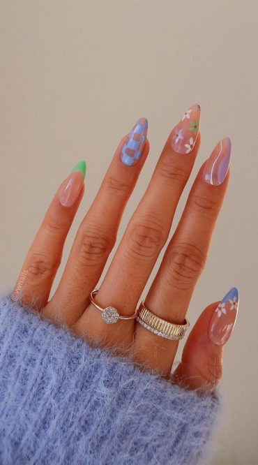 70 Stylish Nail Art Ideas To Try Now Mix N Match Fun Almond Nails