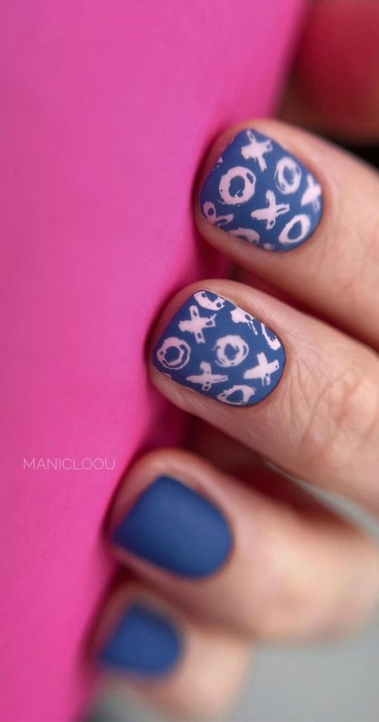 70 Stylish Nail Art Ideas To Try Now Xoxo Blue And Pink Nails