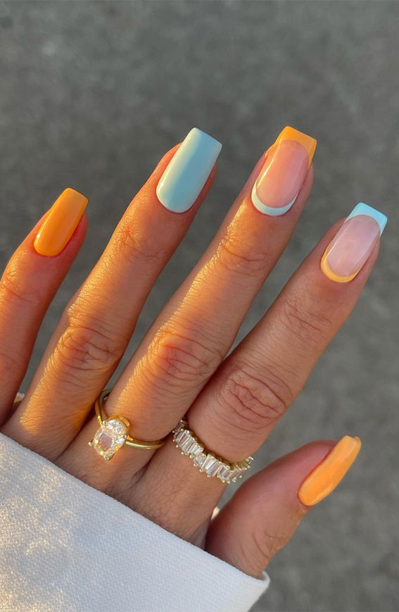 70 Stylish Nail Art Ideas To Try Now : Cuffs + French Tip Nails