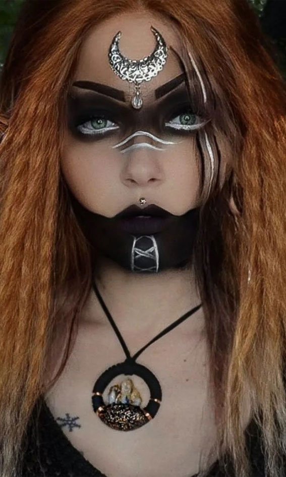 25 Awesome Tribal Makeup Ideas : Warrior Tribal Makeup Look