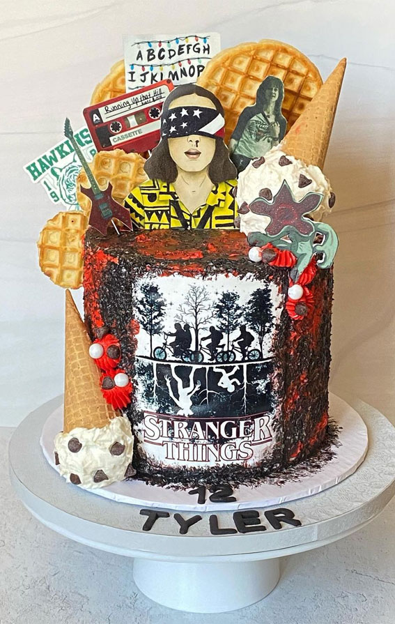 40+ Awesome Stranger Things Cake Ideas : Eleven going on