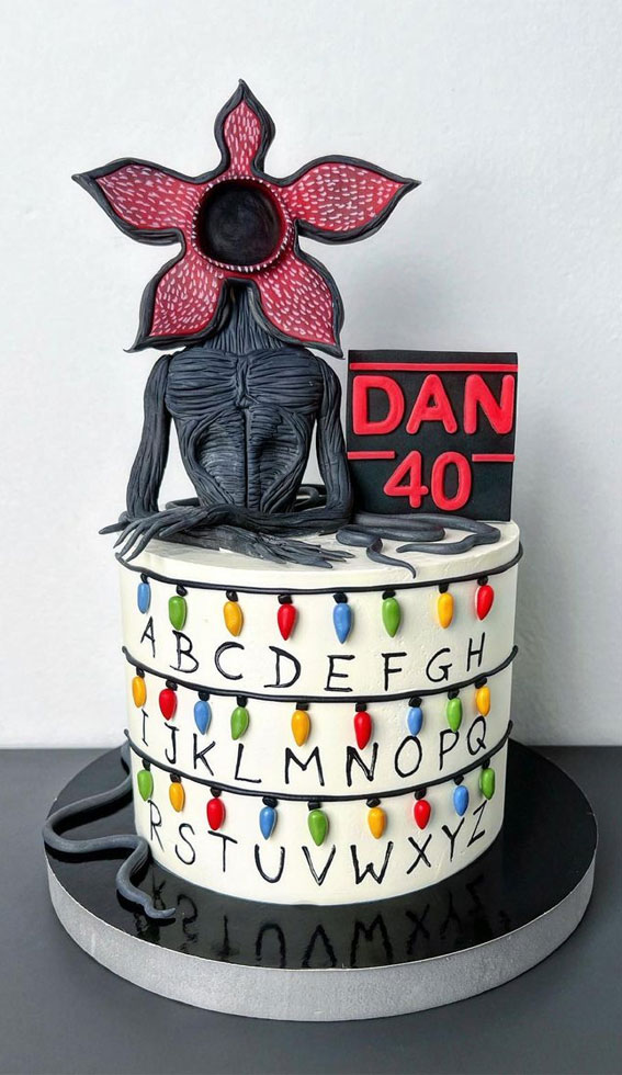 40+ Awesome Stranger Things Cake Ideas : Demogorgon Cake Topper
