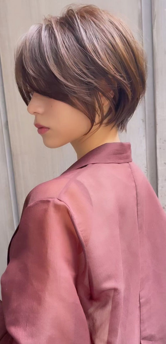 30 Cute Short Hair With Bangs Korean Style Soft Layered Bob With Long Bang Vlrengbr 