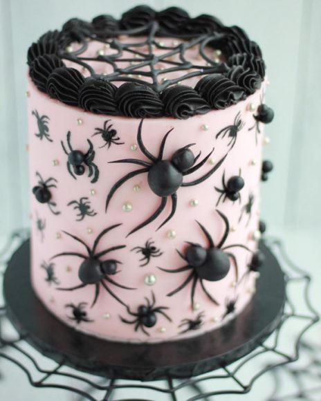 Pink Halloween Cake
 100 Cute Halloween Cake Ideas Pink Cake with Spiders