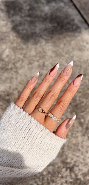 30 Gorgeous November Nail Ideas : Autumn Frenchies