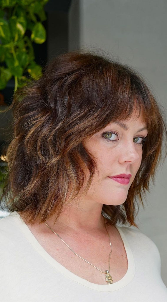50 Best Short Hair with Bangs : Little Cropped Bob With Fringe