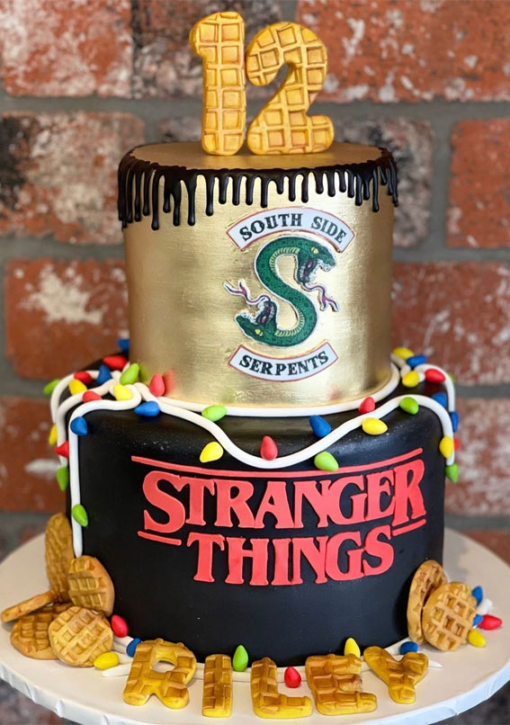 riverdale birthday cake, riverdale inspired cake, stranger things cake, birthday cake ideas, stranger things cake 11, stranger things cake ideas season 4, stranger things cake demogorgon, stranger things abc cake, stranger things christmas lights cake, stranger things cake alphabet