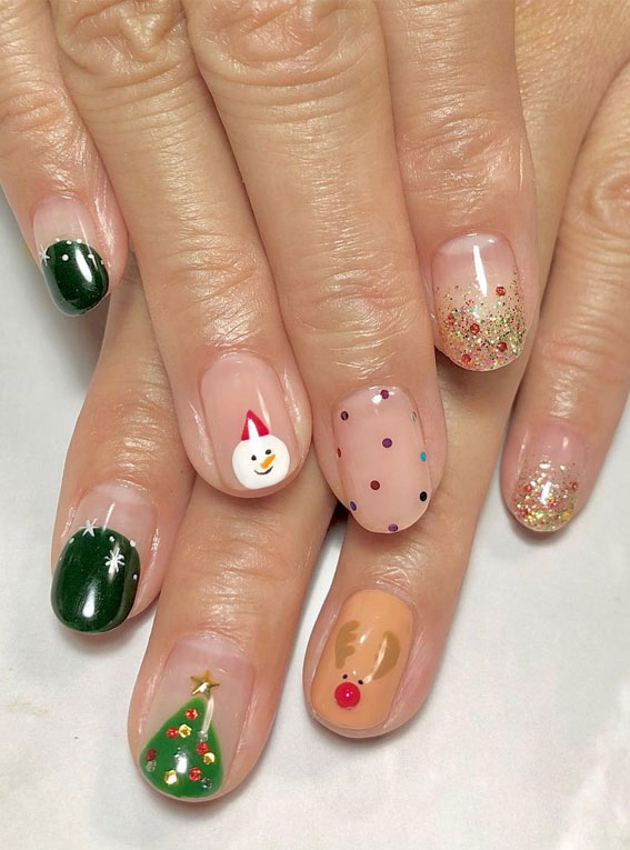 50+ Stylish Festive Nail Designs : Subtle Nails with Cutest Details