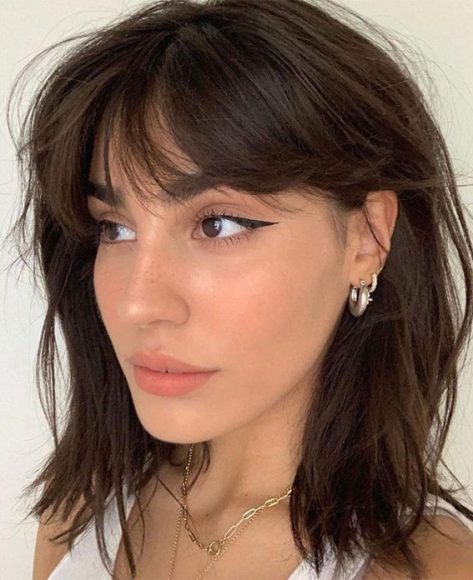 30+ Cute Fringe Hairstyles For Your New Look : Frenchie Fringe