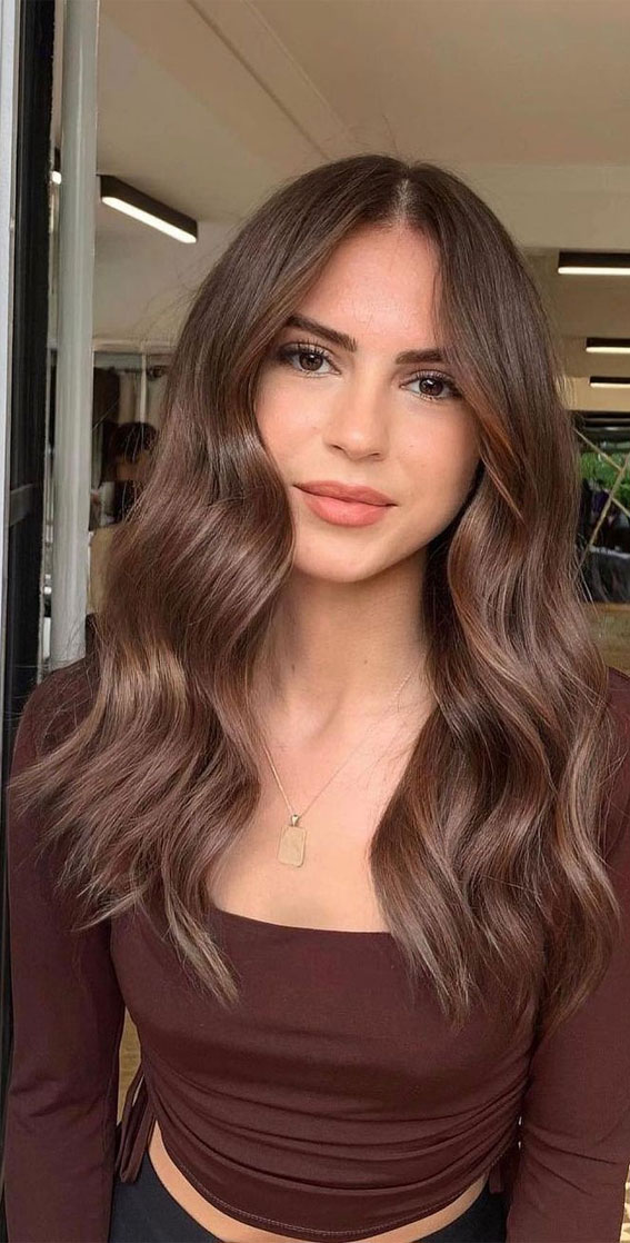 50 Trendy Hair Colour For Every Women Reddish Brown With A Golden Sheen