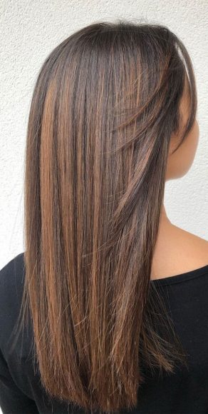 50+ Trendy Hair Colour For Every Women : Caramel Fudge Dark Brown Hair