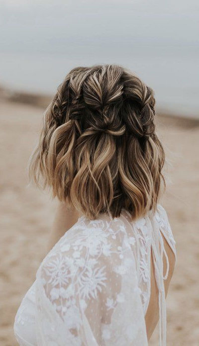 Soft bridal updohairstyle for short fine thin hair Get volume in this hair  style with padding  YouTube