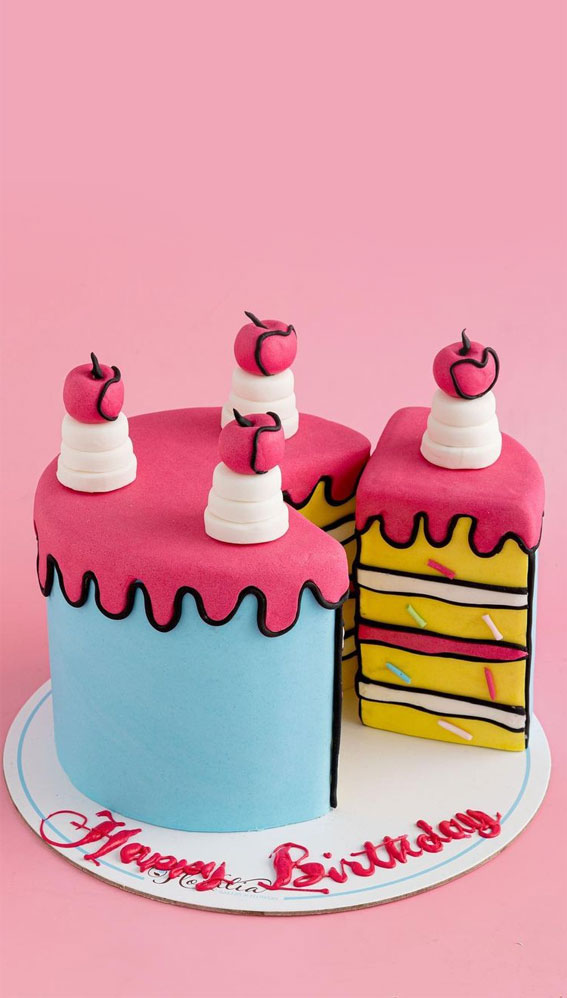 30+ Cute Comic Cakes For Cartoon Lovers : Colourful Comic Cake