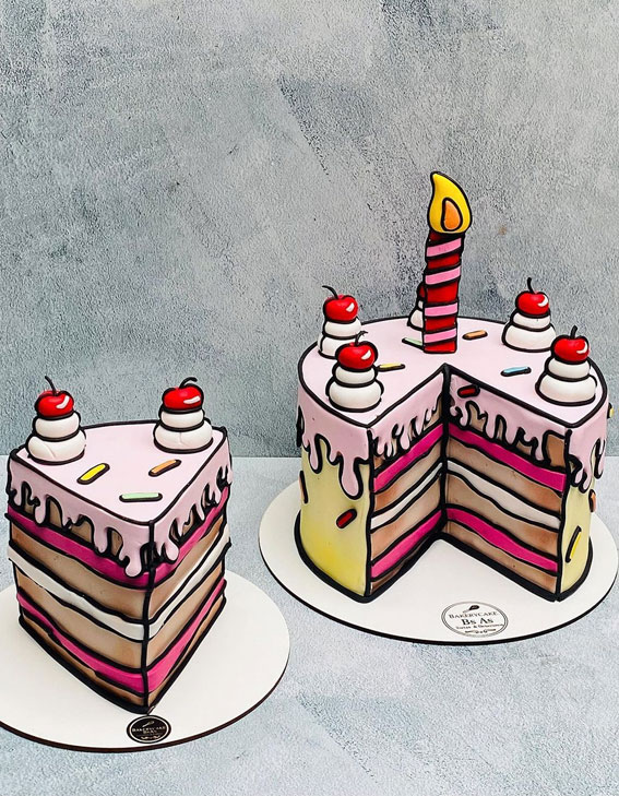 cute cartoon birthday cakes