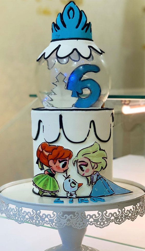 30+ Cute Comic Cakes For Cartoon Lovers : Frozen Comic Cake