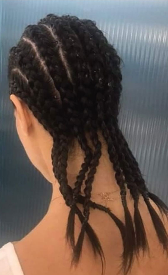 50 Half Cornrows: Latest Braided Hairstyles -  Cornrow hairstyles, Half  cornrows, African braids hairstyles