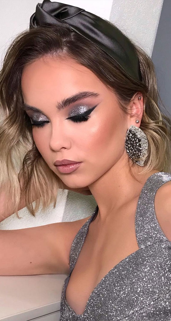 prom makeup ideas silver