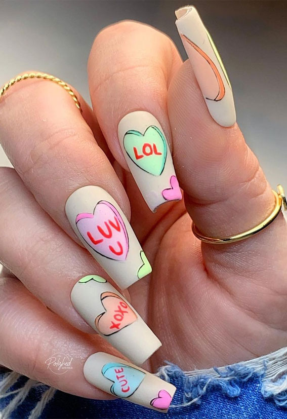 Manicure Monday - Polka Dot Heart Nail Art | See the World in PINK