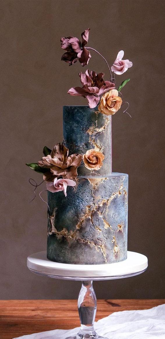 Top 50 Wedding Cake Trends 2023 Moody tones and texture