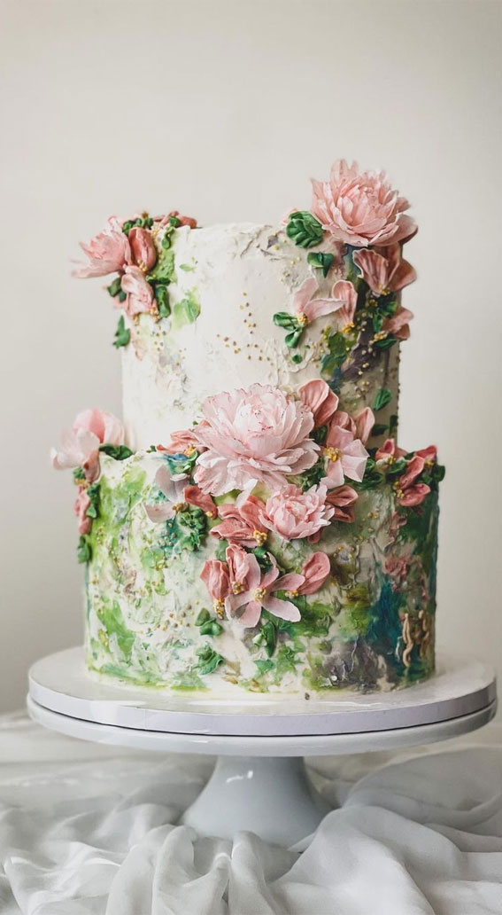 Top 50 Wedding Cake Trends 2023 : Watercolor Wedding Cake