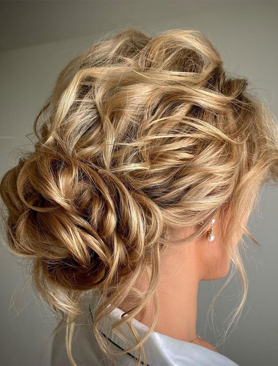 53 Best Wedding Hairstyles For 2023 Brides Blonde Textured Volume Updo 2021