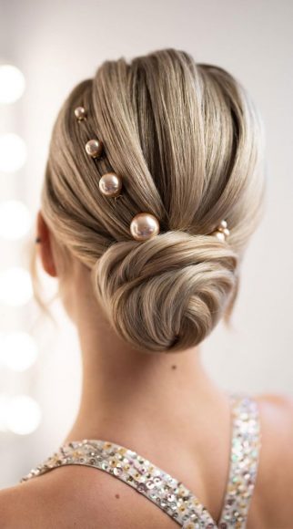 53 Best Wedding Hairstyles For 2023 Brides Glam Neat Wave Low Bun 5125