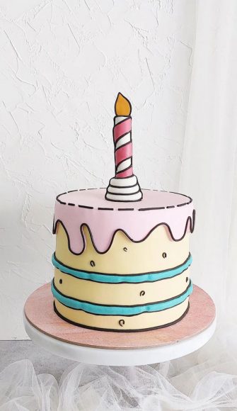 25 Comic Cake Ideas Thatre Trending Cute Comic Birthday Cake 