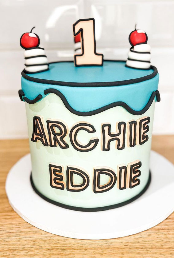 25+ Comic Cake Ideas That’re Trending : First Birthday Cake
