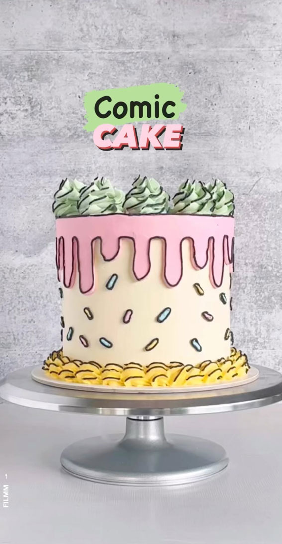 25+ Comic Cake Ideas That’re Trending : Comic book inspired cake design