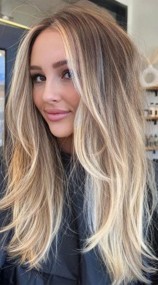 40 Dirty Blonde Hair Colour Ideas : Creamy Blonde Balayage