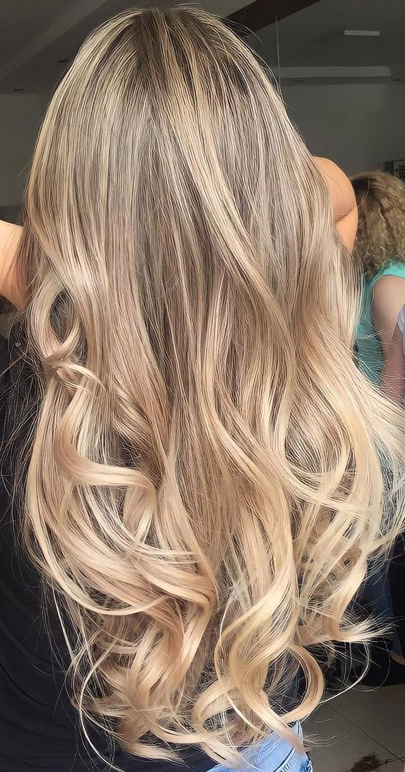 40 Dirty Blonde Hair Colour Ideas : Dark Blonde with Subtle Peach