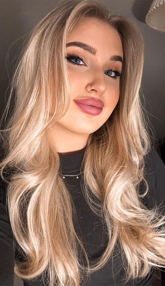 40 Dirty Blonde Hair Colour Ideas : Peach with Champagne Blonde