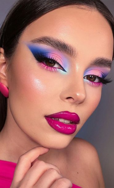 50makeup Looks To Make You Shine In 2023 Cobalt Blue Pink 3414