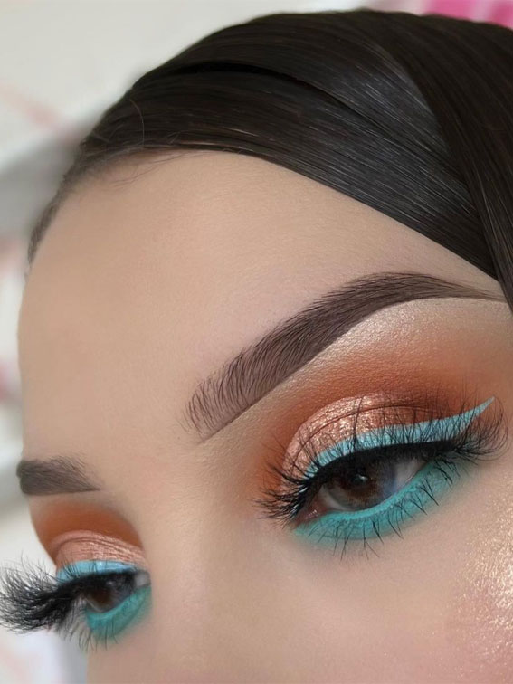 50+Makeup Looks To Make You Shine in 2023 : Copper & Teal