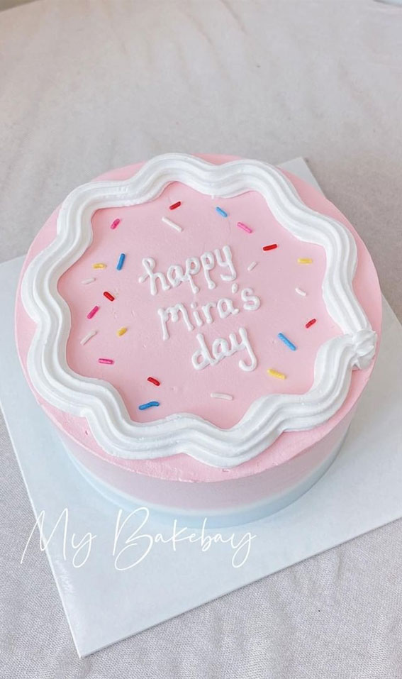40+ Cute Simple Birthday Cake Ideas : Really Sweet Pink Cake 