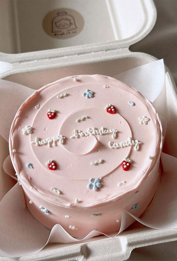 Photo of a cute simple pink birthday cake scaled - Patty's Cakes and  Desserts